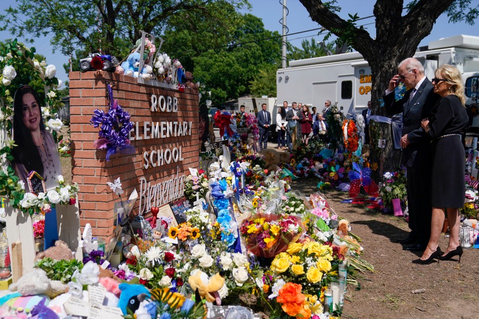 President Joe Biden and his wife Jill visit Ulvade following the horrific school shooting that claimed 21 lives