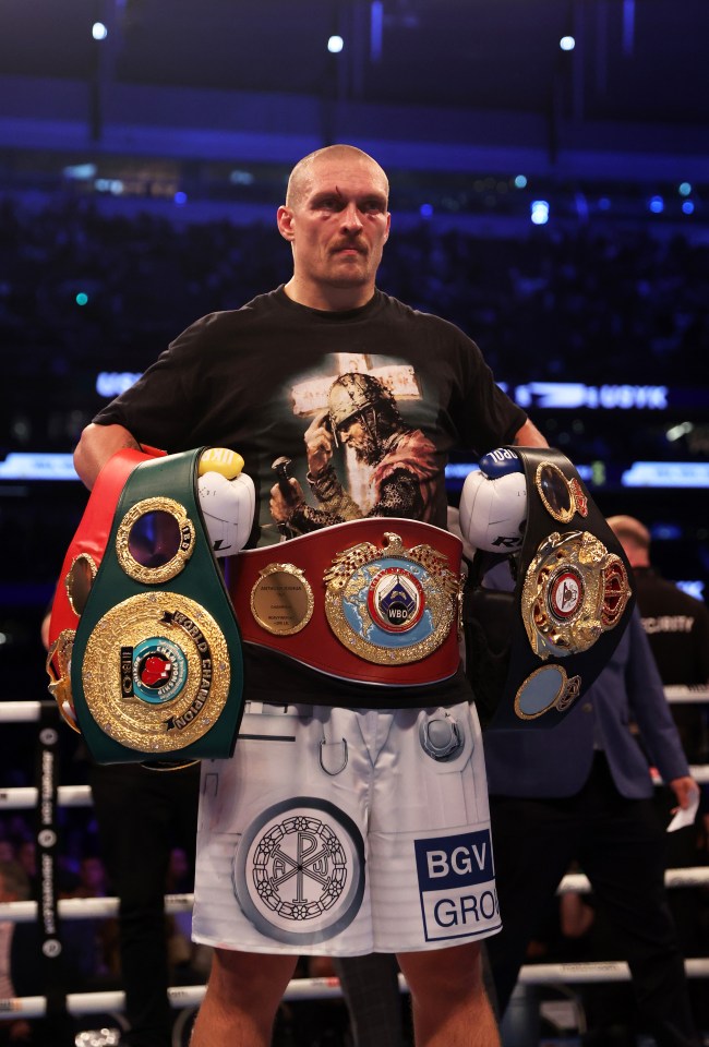 The Ukrainian claimed the heavyweight titles from AJ in September