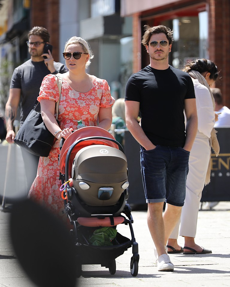 Amy Walsh and Toby Alexander Smith were spotted walking with their daughter