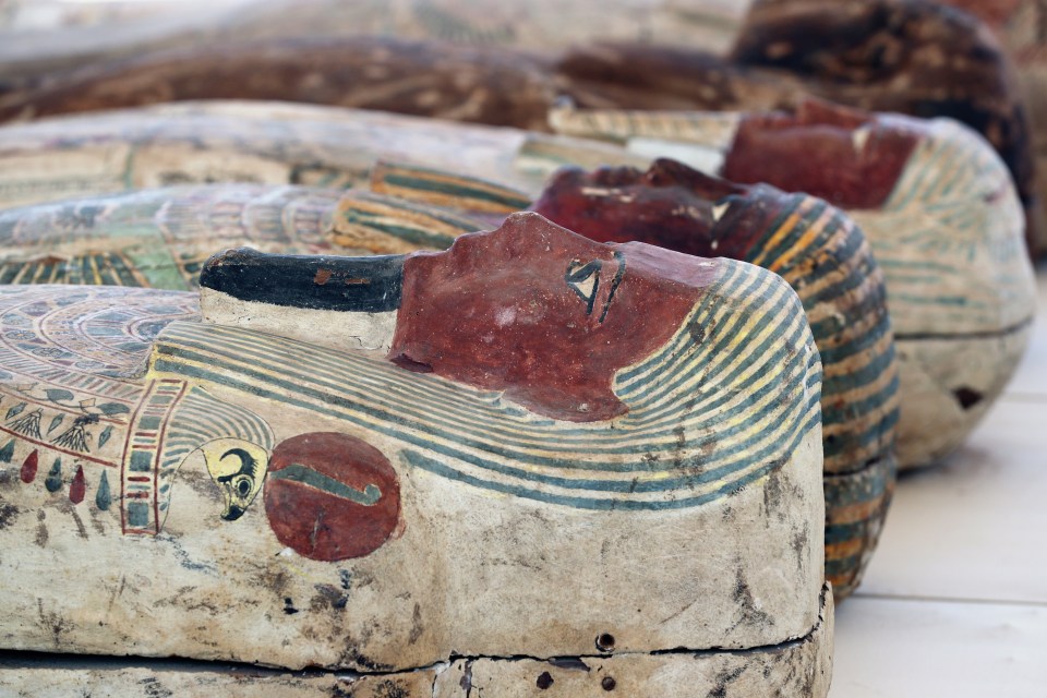 Hundreds of Ancient Egyptian mummies have been found inside painted sarcophagi in Egypt's 'City of the Dead'