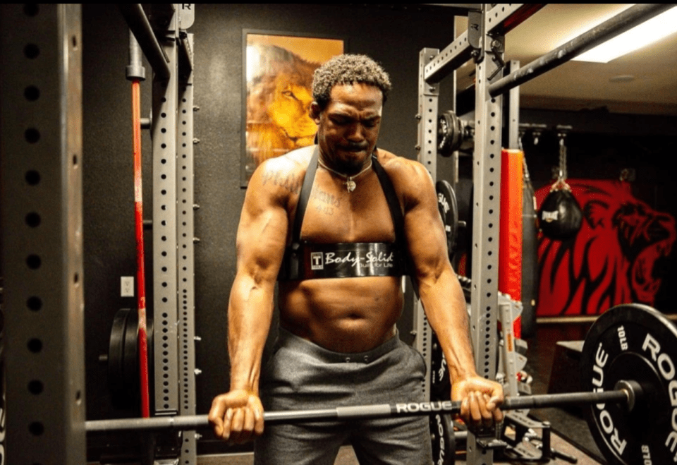 Jones has been hitting the weights hard during his hiatus from the cage