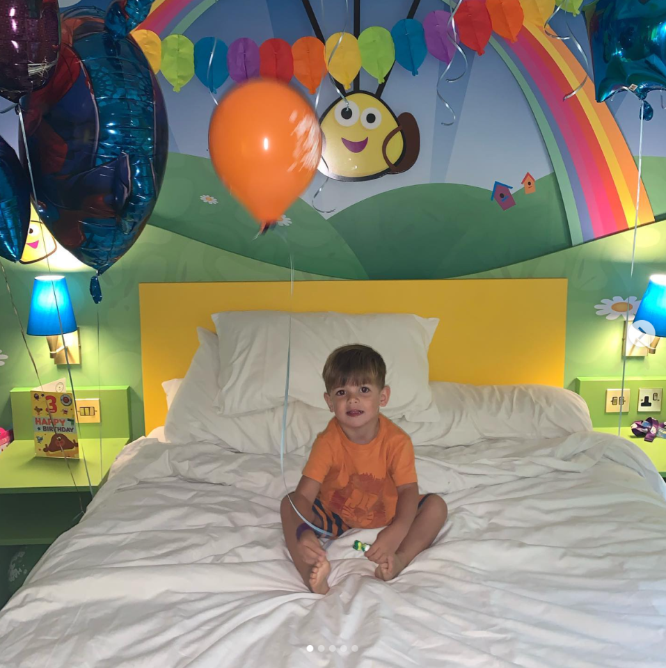 His son has a Cbeebies themed bedroom