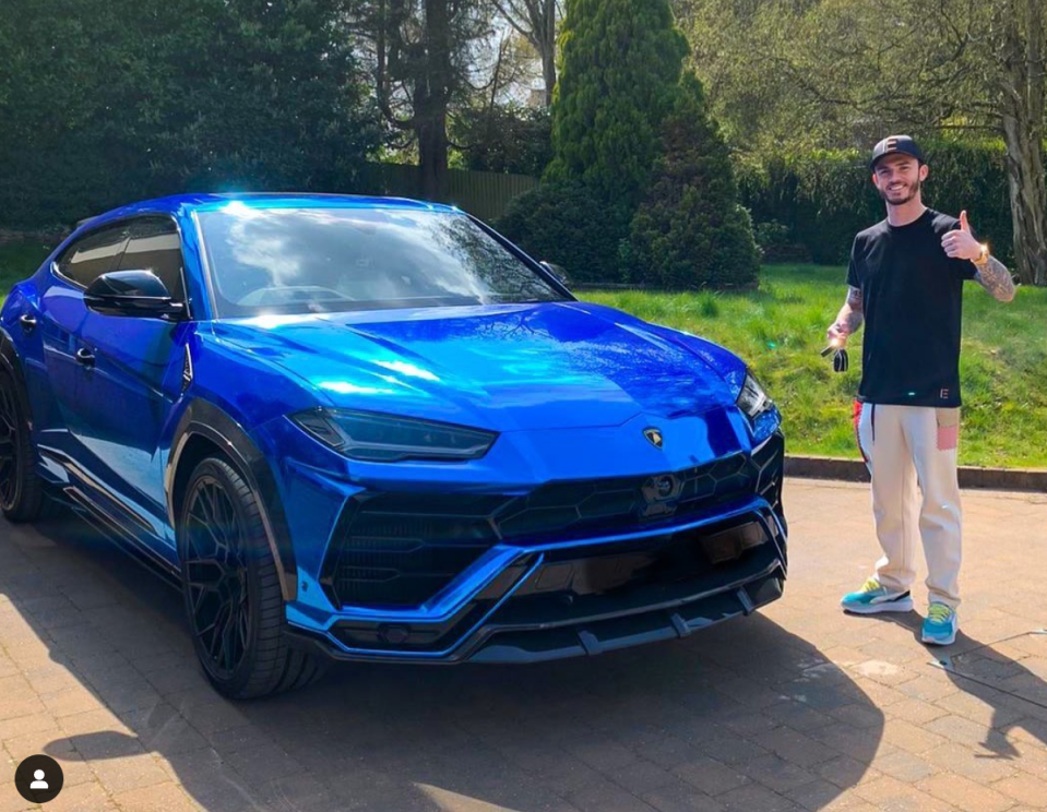 Leicester City star James Maddison also loves the Lamborghini Urus