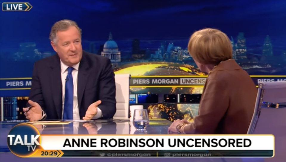 Anne Robinson spoke about her time on Countdown with Piers Morgan