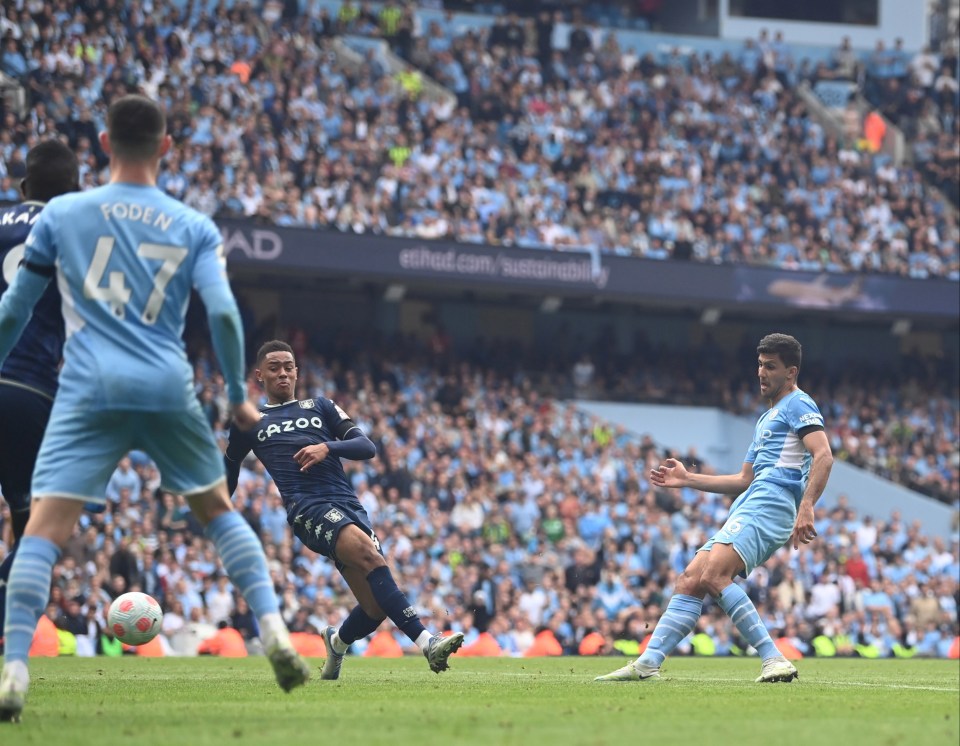 Rodri's side-footed drive found the back of the net