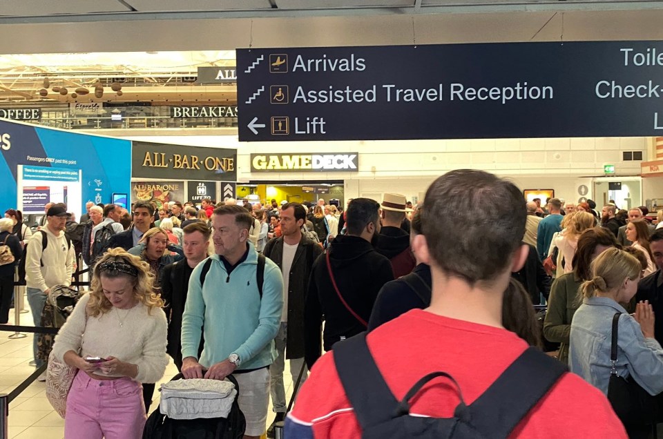 Some passengers even missed their flights due to the queues