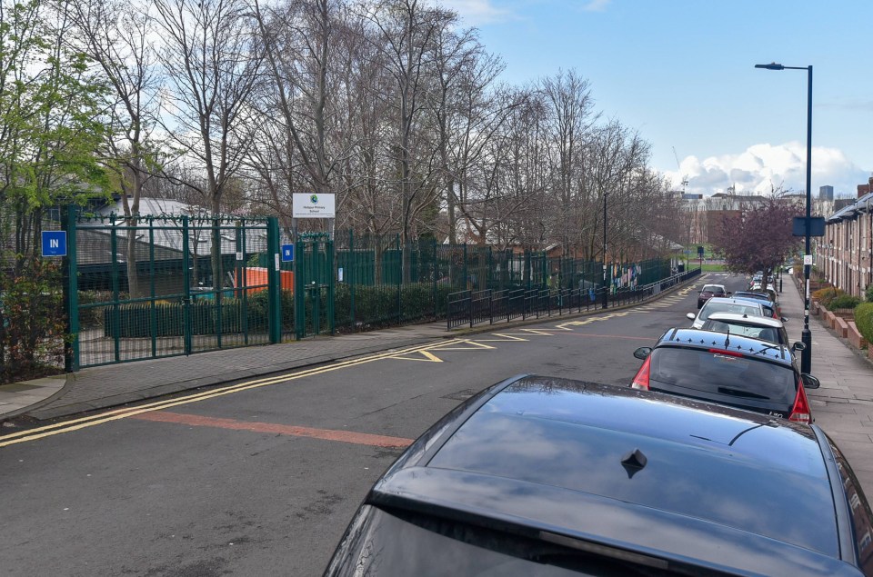 Parents have been banned from picking up and dropping off their kids outside Hotspur Primary School in Heaton, Newcastle