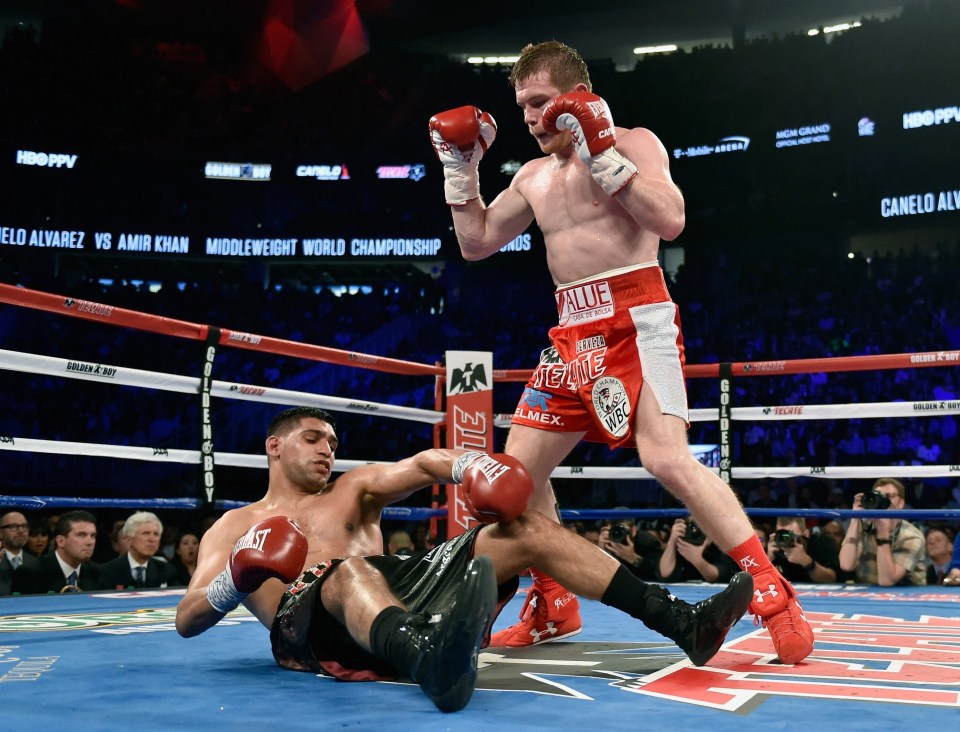 Canelo Alvarez brutally knocked out Amir Khan