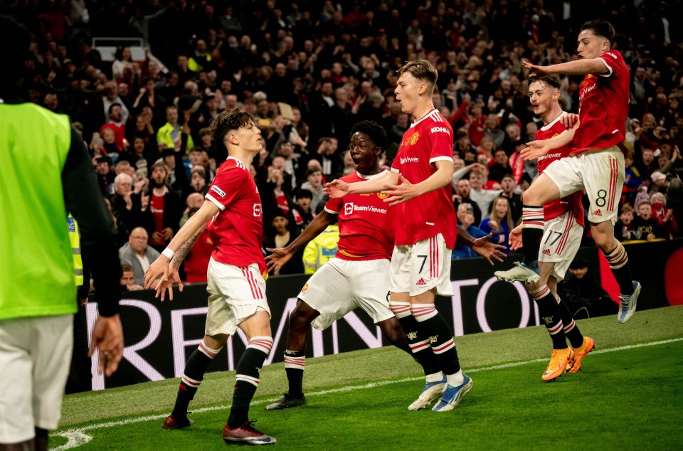 The youngster copied Cristiano Ronaldo's 'Siu' celebration as Man Utd won the FA Youth Cup