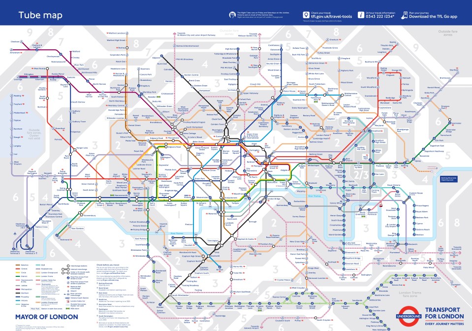  The Elizabeth Line is shown as purple on the tube map