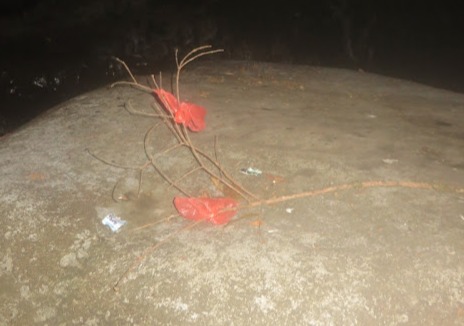 Photos released from the camera showed some of the girl's belongings scattered around the rocks