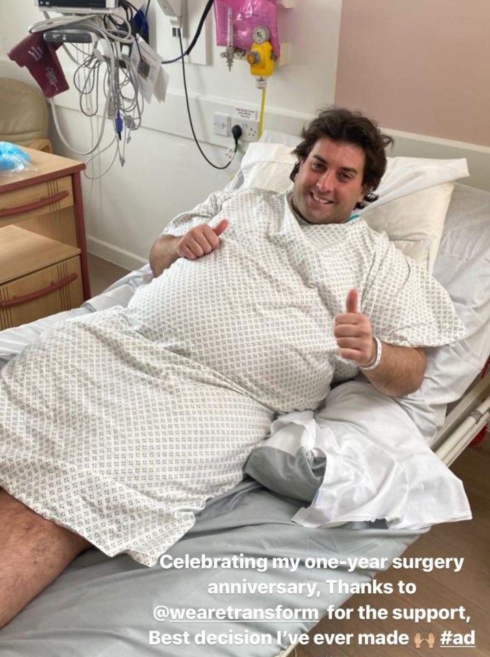 Arg shared this photo last year to celebrate 12 months post op