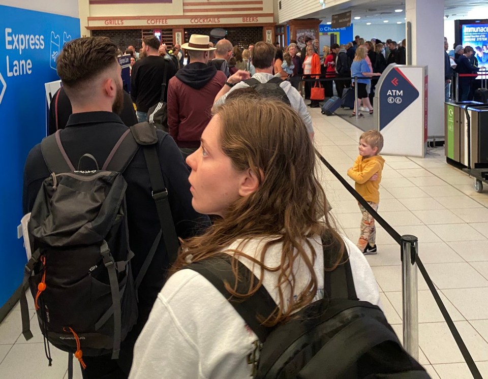 Airport passengers have said they waited as long as three hours this morning