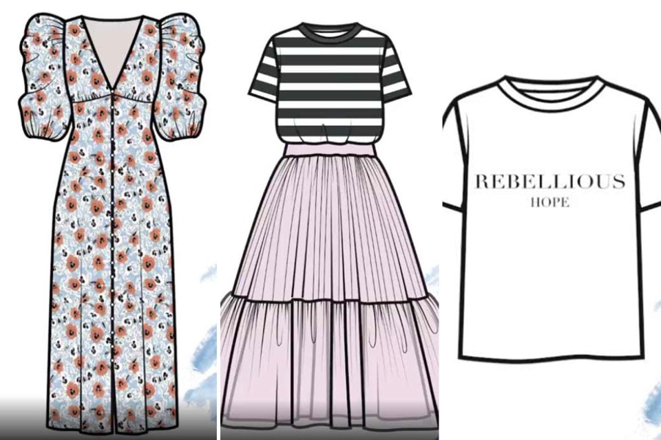 Dresses, skirts and t-shirts, Deborah's collection has a range of pieces with many items already having sold 100s