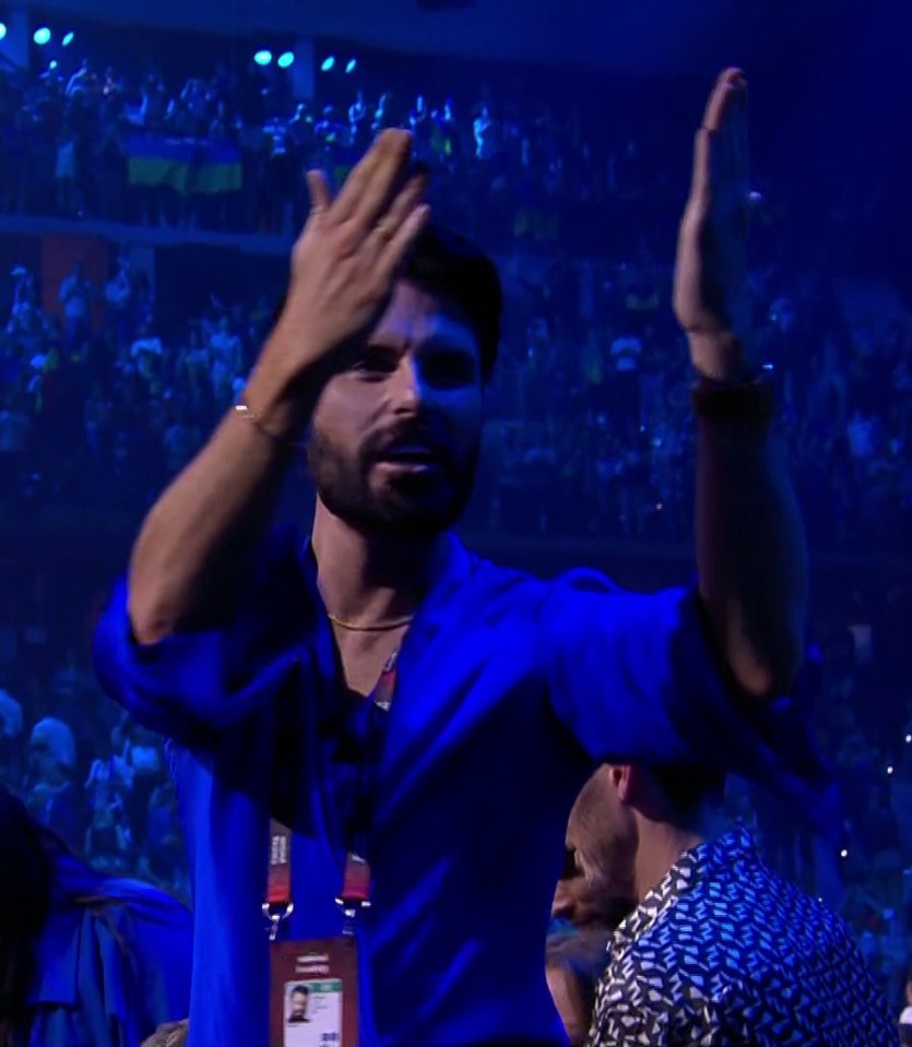 Rylan Clarke's reaction was picked up by Eurovision's cameras