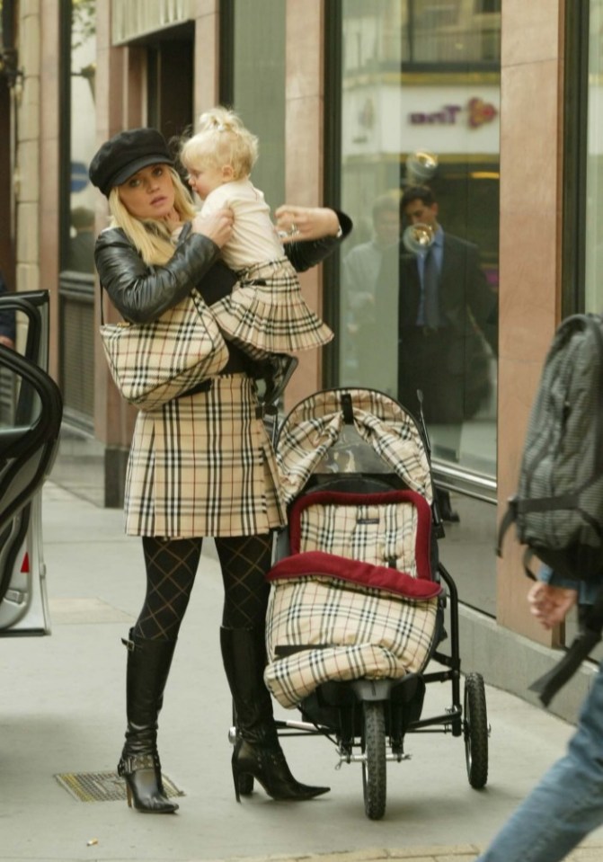 Danniella and daughter Jodie were snapped 20 years ago head to toe in Burberry