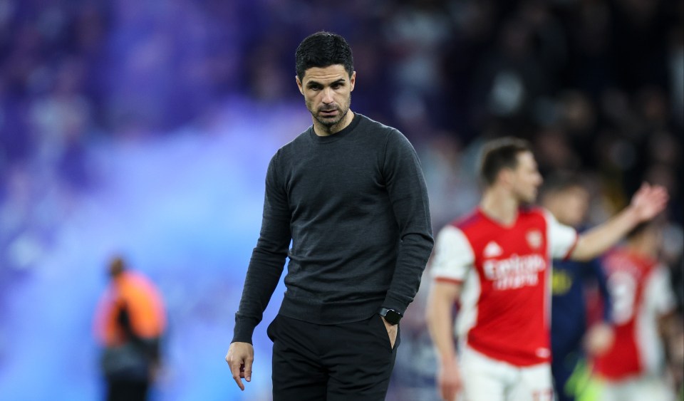 Arsenal boss Arteta was clearly not impressed by the penalty decision and Rob Holding's red card