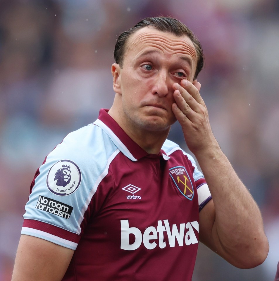 It was an emotional farewell for Mark Noble at West Ham this weekend