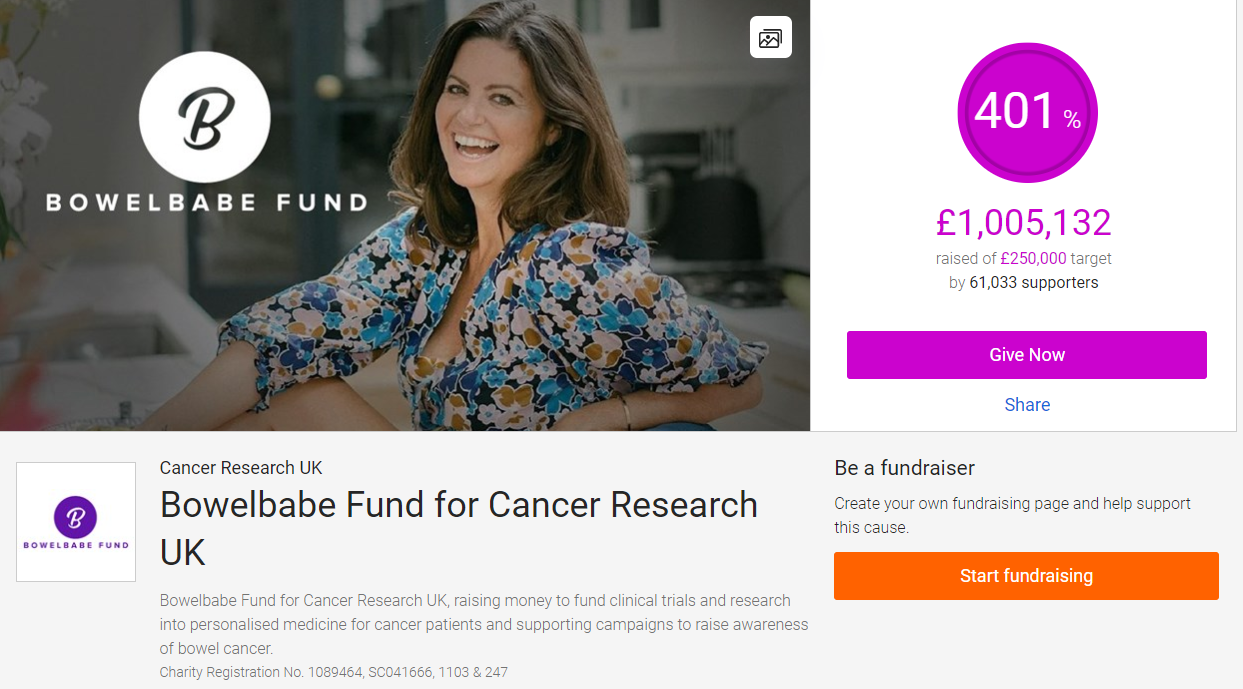 The Sun’s Deborah James launched the BowelBabe Fund last night, already raising £1million