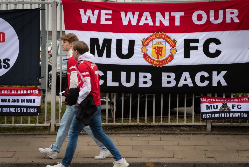 Anti-Glazer banners have recently appeared outside Old Trafford