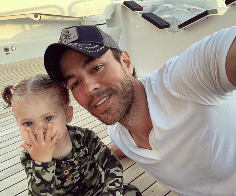 Enrique seen here with his daughter Lucy