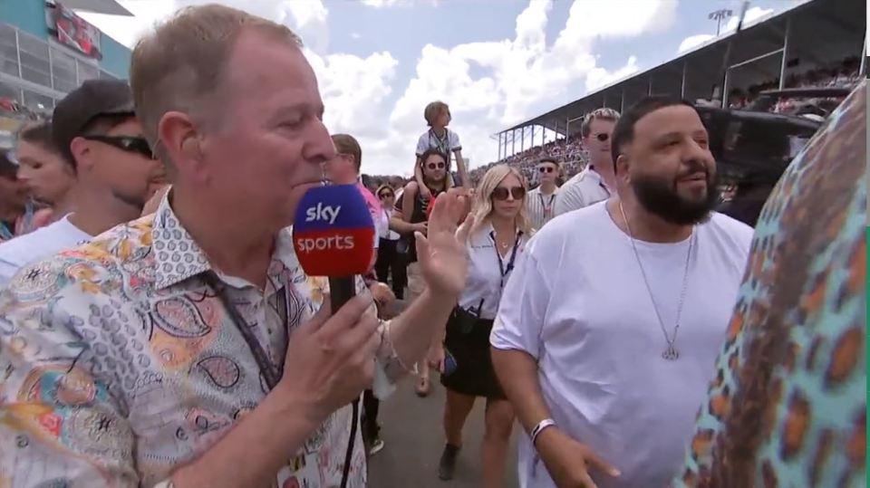 Fans also enjoyed Brundle's chat with musician DJ Khaled