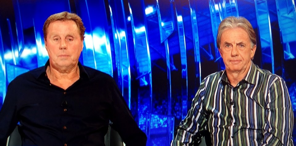 Lawrenson alongside former player and manager Harry Redknapp