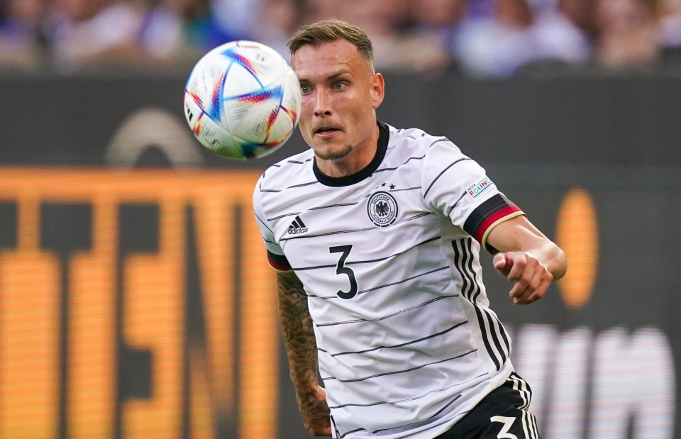 Raum in action for Germany in the UEFA Nations League