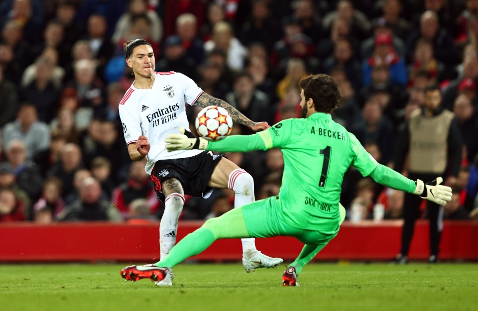 Nunez scored in both quarter-final Champions League legs against the Reds during the 2021-22 season