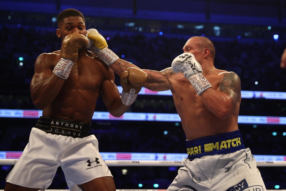 Anthony Joshua was beaten by Oleksandr Usyk in September