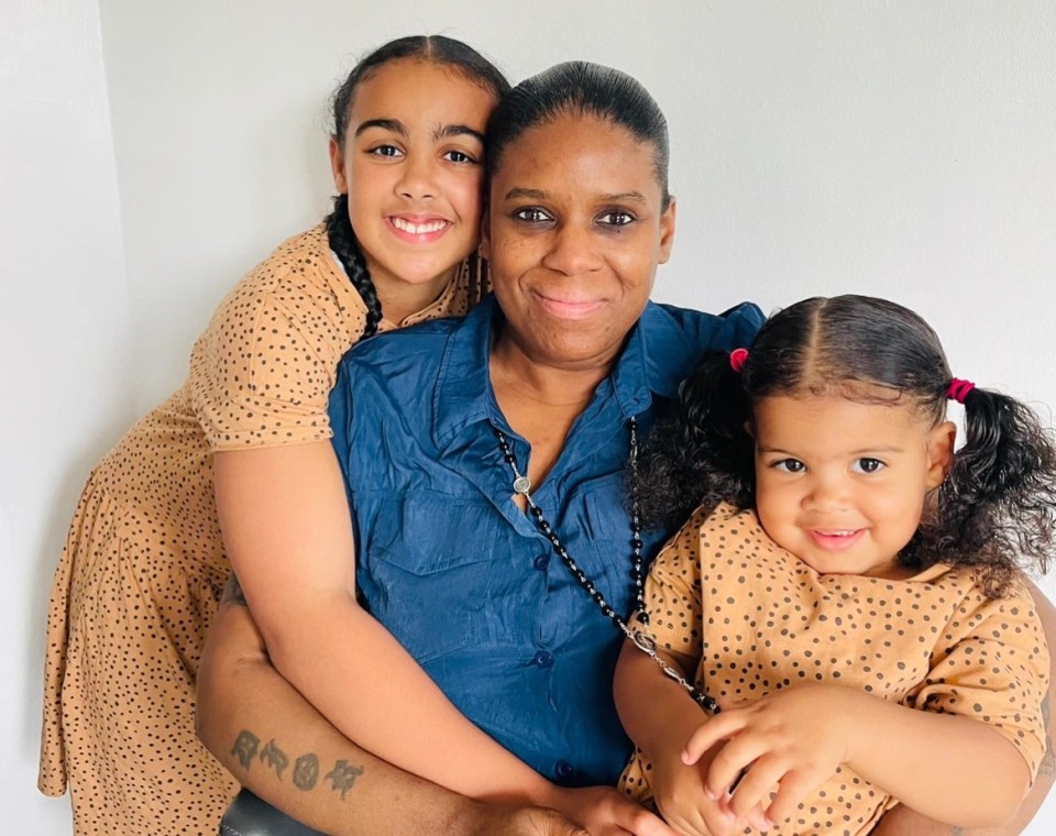 Mum Tash with lifesaver Jayden, left, and Kayla