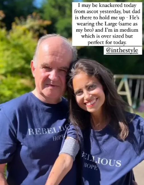 Deborah James has launched a new limited edition t-shirt, modelled by her dad Alistair