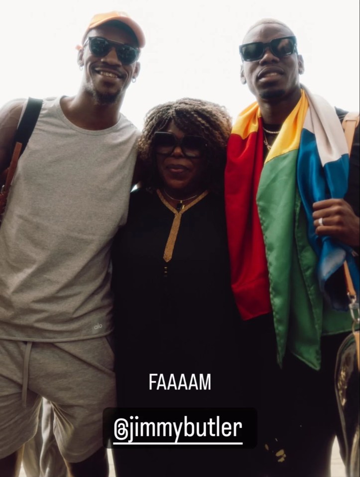 Paul Pogba was given a hero's welcome as he arrived in Guinea - homeland of his parents