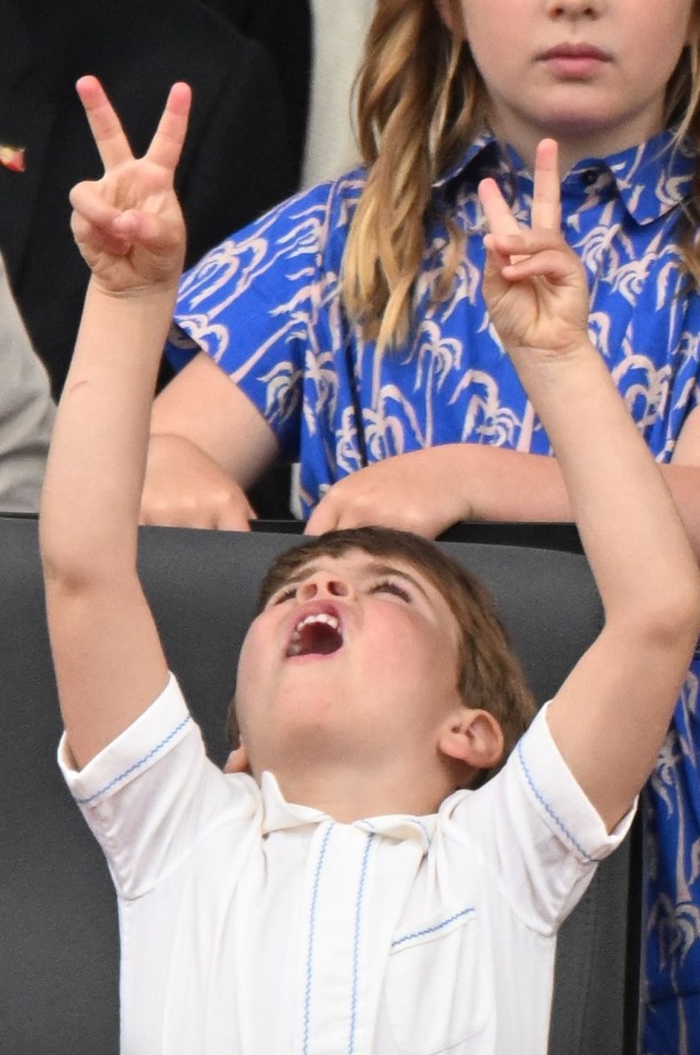 Louis appeared to be enjoying the music from the royal box