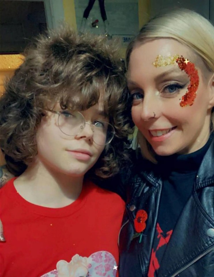 He was described as a gorgeous boy who was full of life. Pictured with aunt Mel.