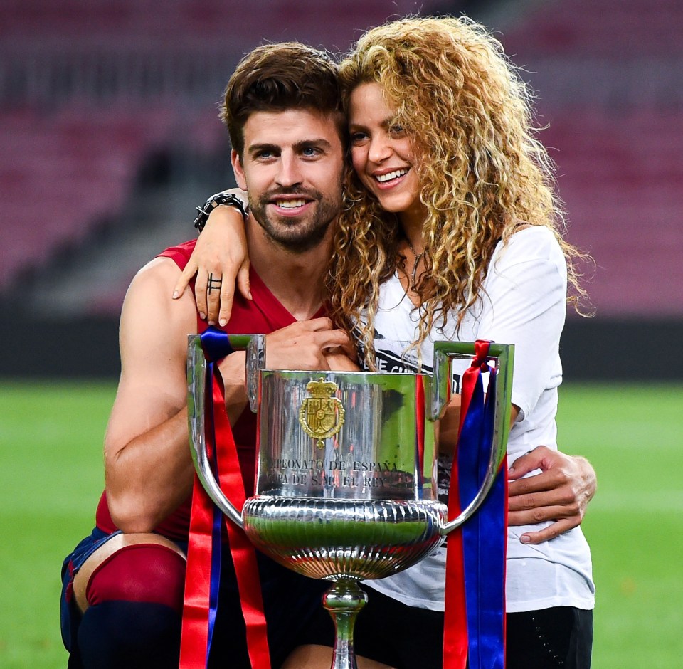 Shakira helps Pique celebrate a Copa del Rey triumph at the Camp Nou