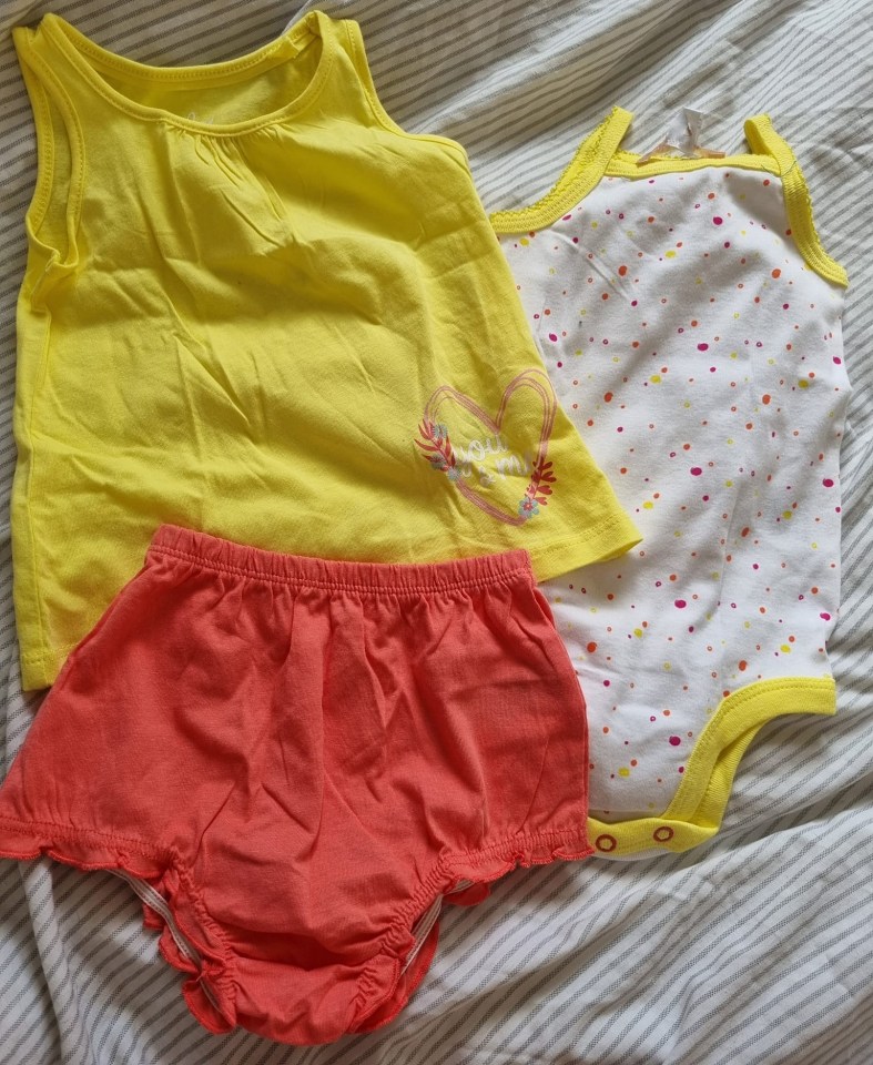 She also got these tops, vests and shorts sets for just £2.99 each