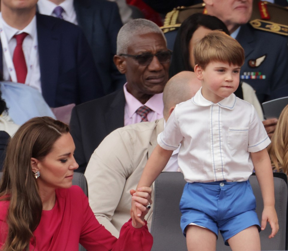 At some point, the four-year-old also stood up for a better view of the show