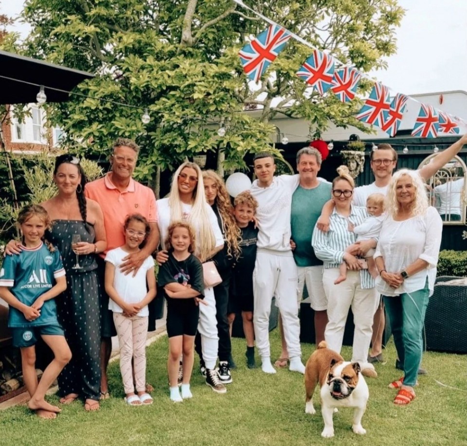 Katie Price posed alongside her children and mum in a rare family photo