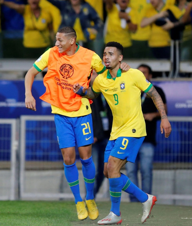 Brazil team-mates Richarlison and Gabriel Jesus could both be heading to London - but clubs are chasing them