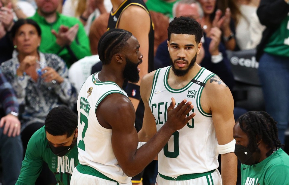 Boston Celtics star pair Jaylen Brown (left) and Jayson Tatum struggled in Game 4