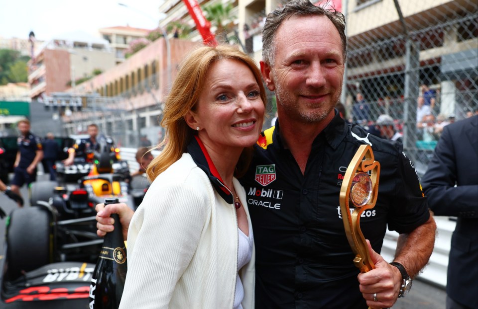 Geri with her husband Christian Horner