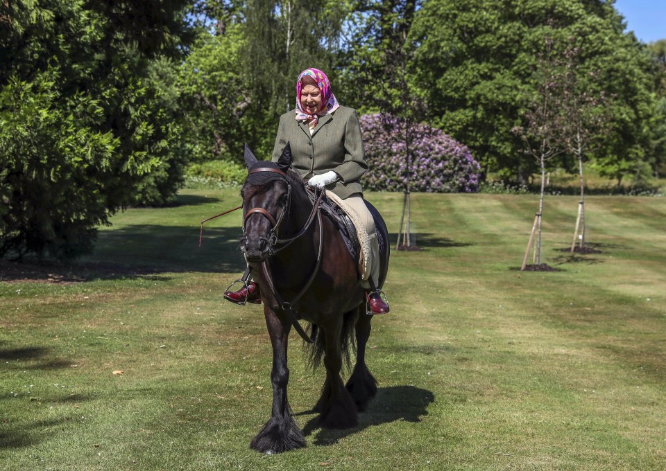 The Queen enjoyed horse riding even into her later years