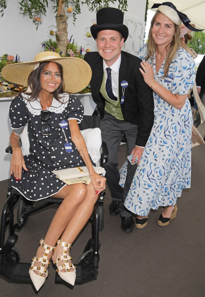 Deborah James, brother Benjamin James and his fiancé Ashley Hall were all smiles this afternoon