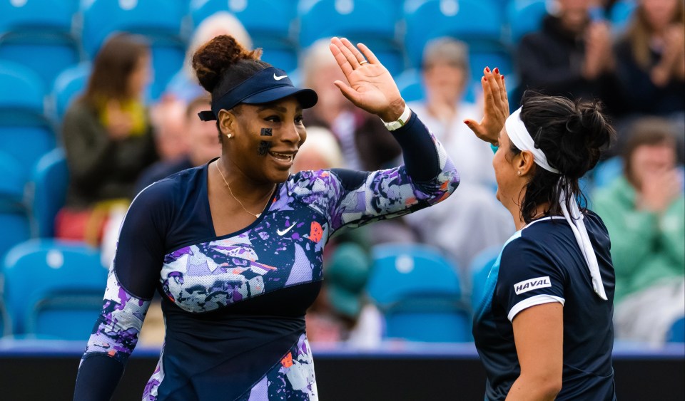 The American superstar has teamed up with Ons Jabeur in the Eastbourne doubles