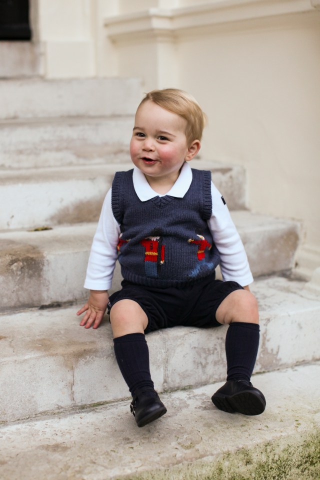 Kate took this photo of Prince George in a courtyard at Kensington Palace in 2014