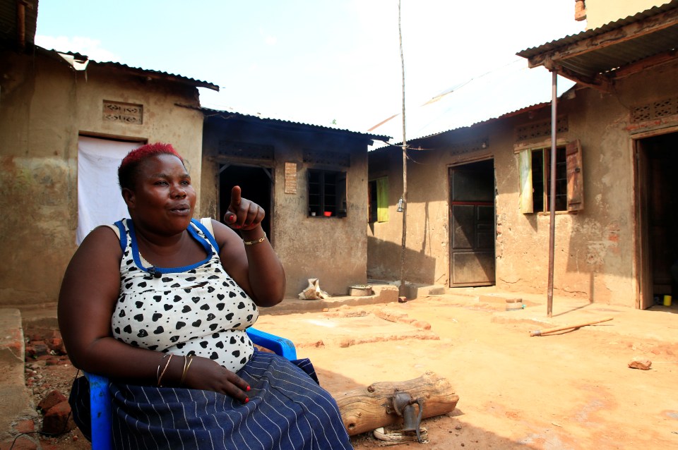 She and her children live in 4 small houses in a Ugandan village