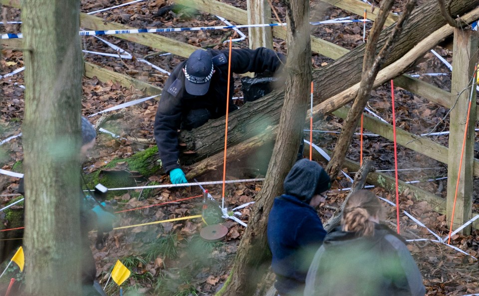 Police pictured at the scene in December 2019