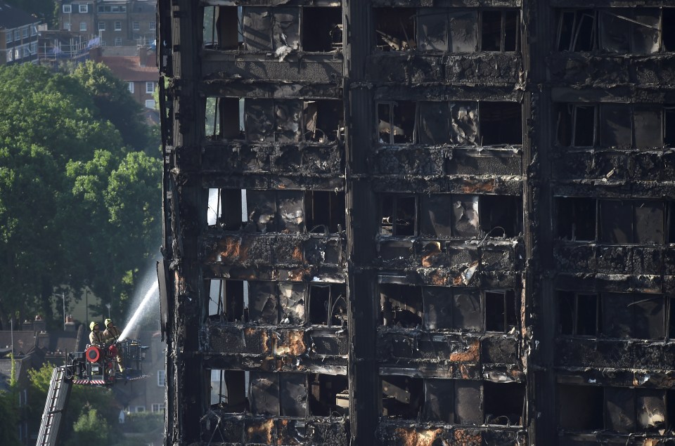 Residents were told to remain in their homes and not attempt to use the single staircase out of the building