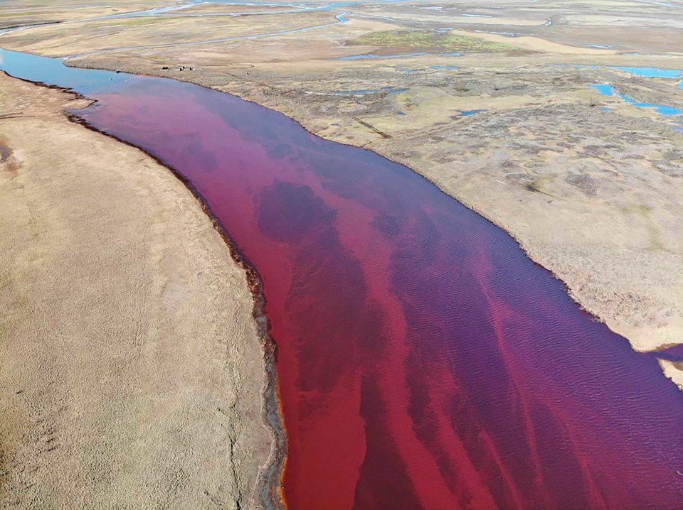 In 2016, a nearby river turned blood red